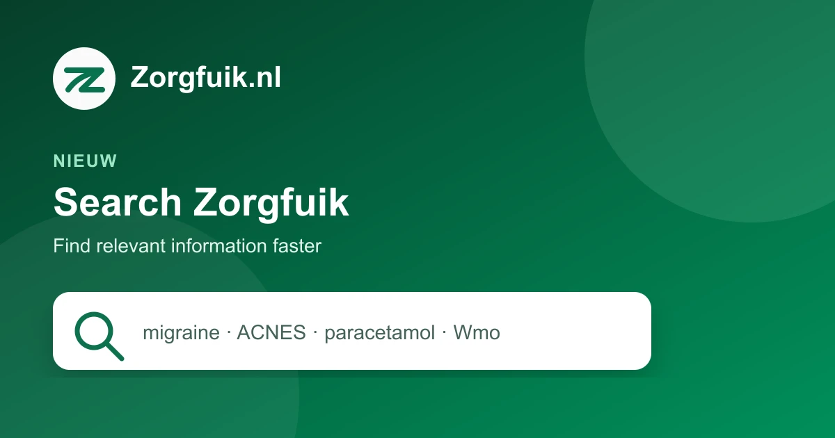 New search feature on Zorgfuik